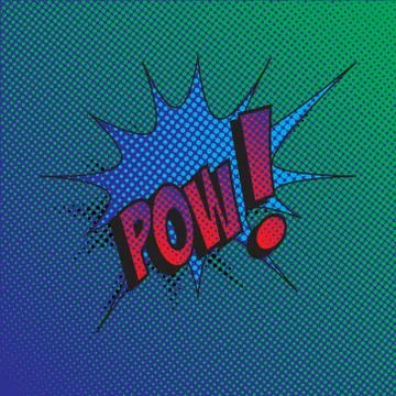 Colourful comic book style explosion vector effect Illustrazione stock