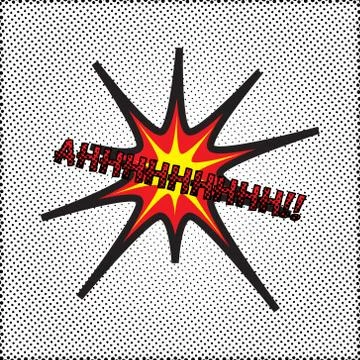 Colourful comic book style explosion vector effect Stock Illustration