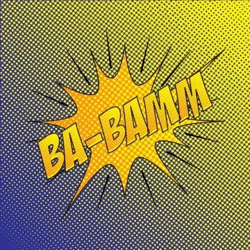 Colourful comic book style explosion vector effect Stock Illustration