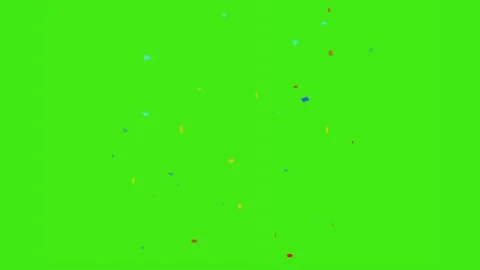 Colourful confetti explosion animation of falling on green screen. Stock Footage 227281324