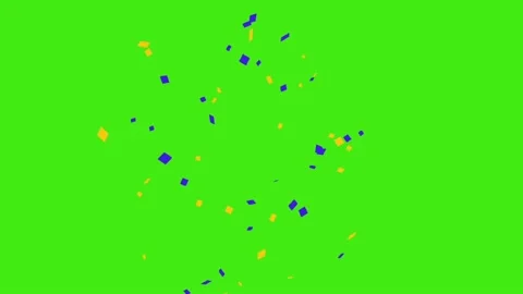 Colourful confetti explosion animation of falling on green screen. Stock Footage 227513986
