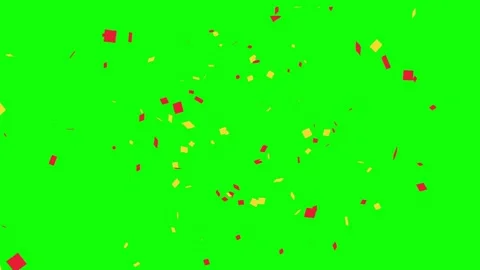 Colourful confetti explosion on green screen background (Chroma key) Stock Footage 292916774