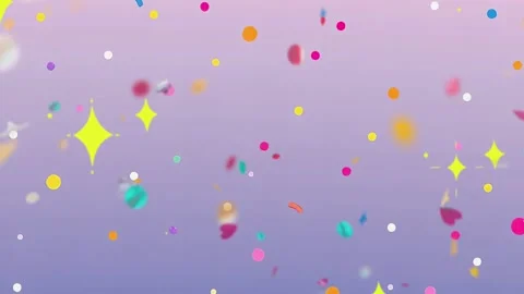 Colourful Confetti on Lilac: A Graphic Background of Celebration Stock Footage 306826432
