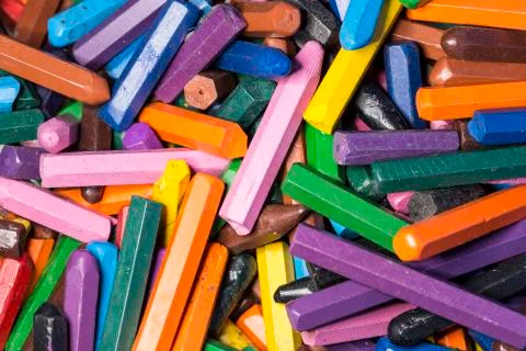 Colourful Crayons Close Up Foto stock