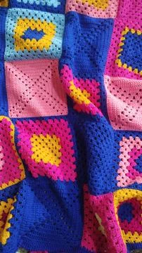 Colourful crochet work Fotos de archivo
