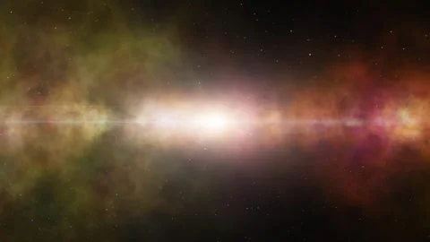 Colourful dark space travel with glow light and stars seamless looping Stock Footage 337659924