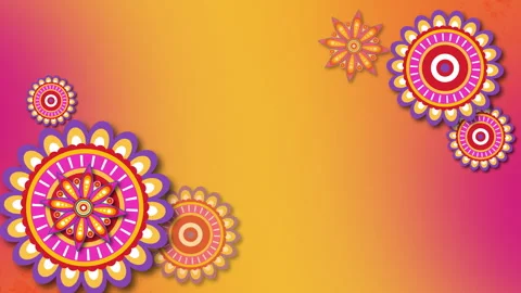 Colourful decorative mandala on gradient background Stock Footage 244783258