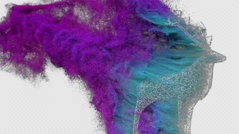 Colourful Deer Smoke Animation Stock Footage 238943975