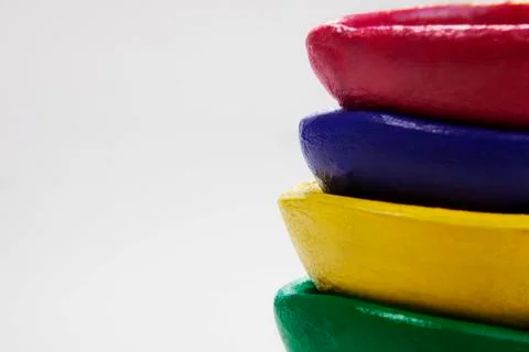 Colourful diyas Stock Photos