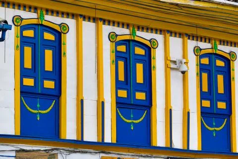 Colourful doors closeup Fotos Stock