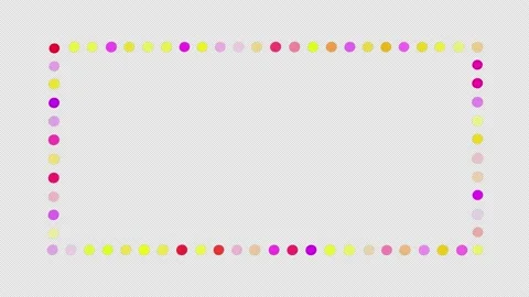 Colourful dots frame animation, isolated on a transparent background Stock Footage 143162147