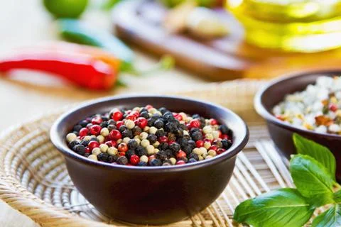Colourful dried pepper Foto stock