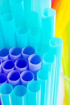 Colourful drinking straws Fotos de archivo