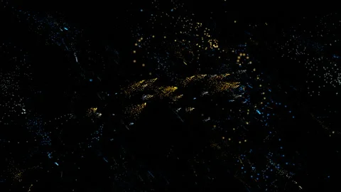 Colourful dust particles fly in slow motion in the air. Stock Footage 172428419