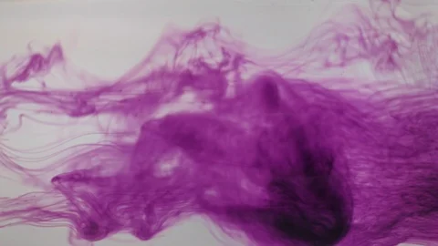 Colourful dynamic abstract background. Potassium permanganate crystals in water Stock Footage 124390581