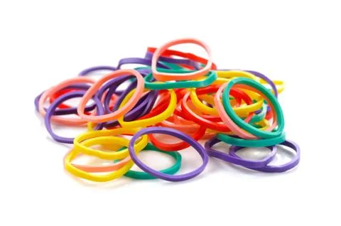 Colourful elastic bands Stock Photos