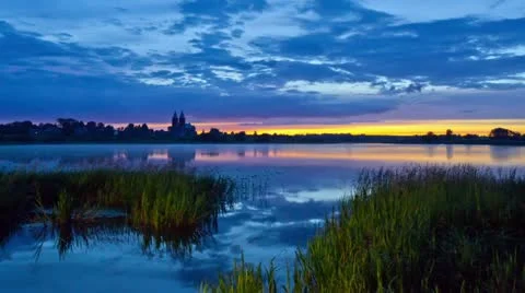 Colourful evening Stock Footage 11528106