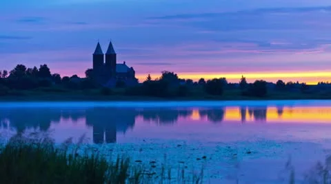 Colourful evening Stock Footage 11528156