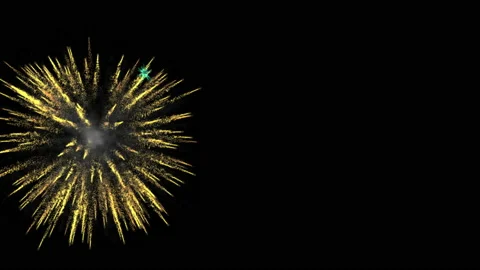 Colourful Firework Bursting On Black Background Stock Footage 130507549