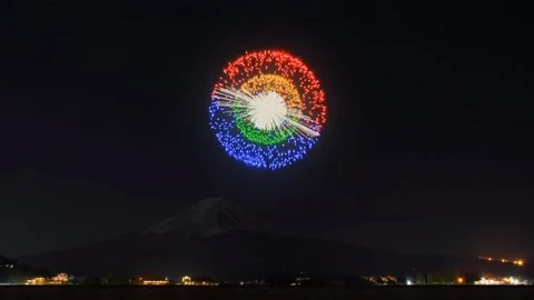 Colourful firework in dark sky at Diwali night Video stock 218099596