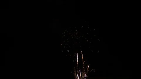 Colourful Firework Display Late At Night, Spanish Festival Celebration. Stock Footage 112026104