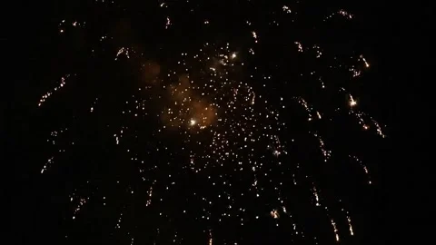 Colourful firework display set for celebration happy new year and merry christma Stock Footage 318411517