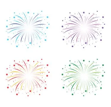 Colourful fireworks background image Stock Illustration