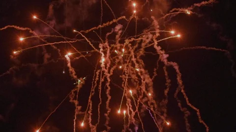 Colourful fireworks in a carnival Video stock 116719948