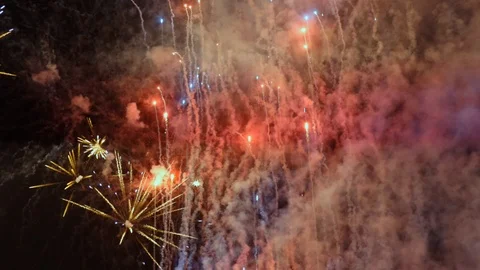 Colourful fireworks in a carnival Video stock 116728907