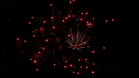 Colourful fireworks on the dark sky background Vídeos de archivo 114983085