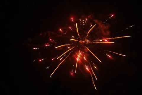 Colourful fireworks Stock Photos
