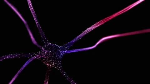 Colourful flashing 3d neuron cell on black background Vídeos de archivo 228071146