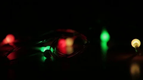 Colourful Flickering Lights In The Dark 動画素材 70012342