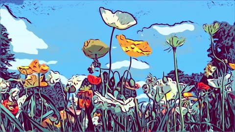 Colourful flowers Stock Footage 308992133