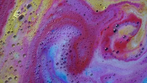 Colourful foam bath, wellness Stock Footage 107720596
