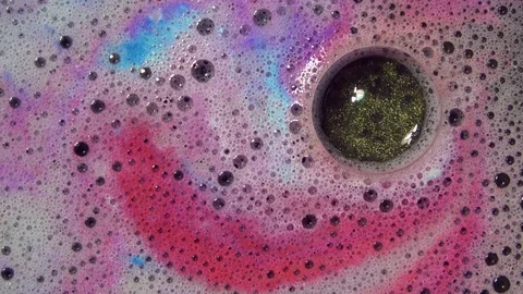 Colourful foam bath, wellness Stock Footage 107726684