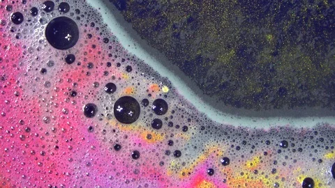 Colourful foam bath, wellness Video stock 107735591