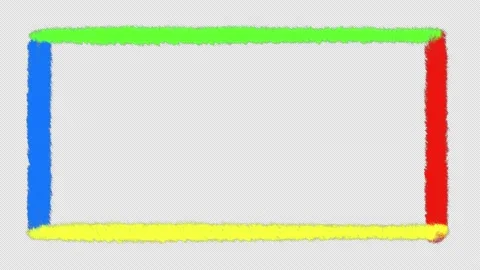 Colourful frame animation, on a transparent background Stock Footage 140758767