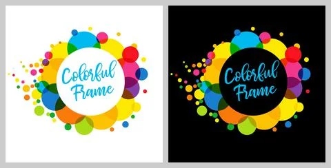 Colourful frames ad collection Stock Illustration