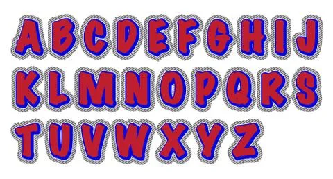 Colourful Fun Alphabet Stock Illustration