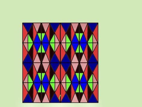 Colourful Geometric Diamond Mosaic Pattern Design Stock Illustration