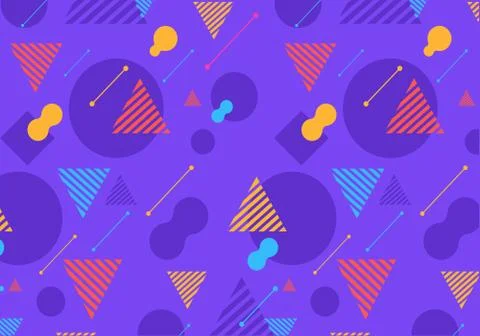 Colourful Geometric shapes pattern Stock Illustration