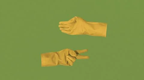 Colourful gloves in plain background. Stock Illustration