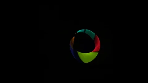 Colourful glowing object in the dark Stock-Footage 119207606