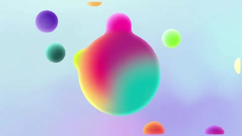 Colourful gradient bubbles Video stock 304415983