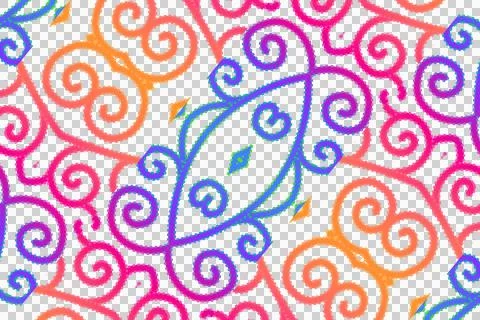 Colourful gradient line art pattern of indonesian culture traditional Illustrazione stock