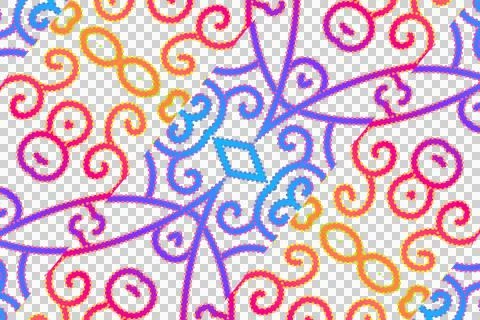 Colourful gradient line art pattern of indonesian culture traditional Illustrazione stock