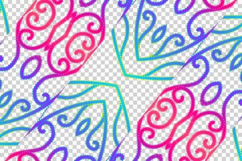 Colourful gradient line art pattern of indonesian culture traditional Illustrazione stock