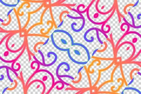 Colourful gradient line art pattern of indonesian culture traditional Illustrazione stock