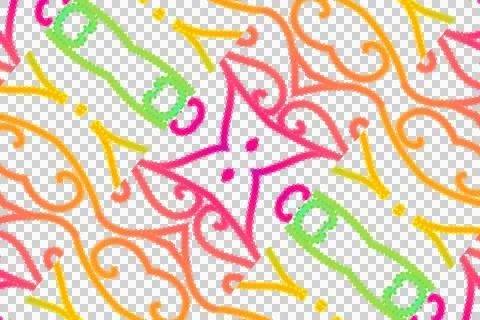 Colourful gradient line art pattern of indonesian culture traditional Stock Illustration